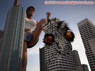breasts giantess crush city destruction rampage digital_render