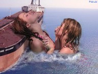 giantess collage water couple mokubi lesbians giantesses ships