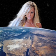 collage giga blonde space long_hair planet goddess wonderslug hoop_earrings gisele busty_gisele cosmic_giantess
