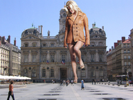 giantess collage blonde buildings legs shrunken_people looking_down jessica_simpson raised_foot accasbel