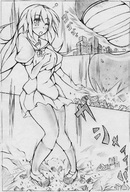 drawing giantess crush manga city mega comic monochrome destruction clothed uniform toka