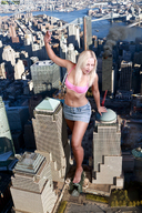 giantess collage city blonde bridge destruction barefoot legs belly skyscraper smoke under_foot beregous jenni_czech