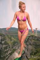 giantess collage blonde swimsuit bridge barefoot cleavage bus walking river taran hayden_panettiere canyon