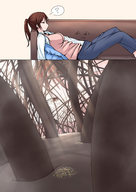 drawing micro manga city color ochiko_terada pubic_hair unaware shrunken_city point_of_view kaede_shimomura scratching hair_forest