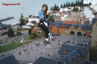 giantess city shoes sitting people