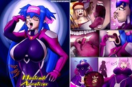 breasts drawing vore color tongue teeth saliva macross_frontier digestion klan_klein shrunken_woman inside_mouth dangle soft_vore between_fingers xanafar stomach_view