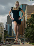 giantess collage feet city blonde clothed barefoot shrunken_men legs looking_down skyscraper streets beregous raised_foot jenni_czech crushed_car imminent_crush looking_at_tiny
