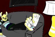 drawing crush feet furry stomp male barefoot