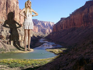 collage mega blonde clothed barefoot legs river sky pixie_lott accasbel grand_canyon
