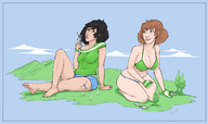 drawing giantess feet color swimsuit ocean island sitting kneeling sky berggie windmills