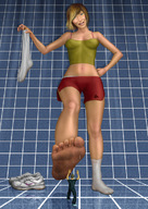 drawing giantess color barefoot soles socks shrunken_men point_of_view raised_foot imminent_crush
