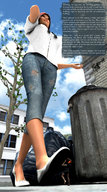 giantess crush clothed handheld blood domination couple story cruel hand_crush under_foot squeezed sorenzer0 digital_render