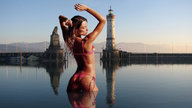 giantess collage swimsuit water wading behind_view light_house accasbel constance_lake
