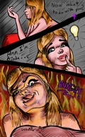 drawing giantess vore color handheld shrunken_men licking_lips panels peterparkerlawl