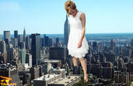 giantess collage city clothed dress looking_down skyscrapers clothing emma_watson taran
