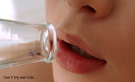 collage mouth lips unknown_artist shrunken_men bottle close_up imminent_vore