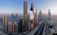 giantess collage city butt cars brunette legs highway skyscrapers docop evangeline_lilly behind_view