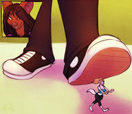 drawing feet furry anthro color bat shoes fox shrunken_woman sheela vostok aaren