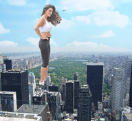 giantess collage city clothed helicopter brunette wonderslug sneakers skyscrapers sky clothing trees new_york_city kelly_brook rooftop_view central_park