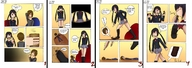 drawing comic color handheld domination in_shoe shrunken_woman pinned under_foot dialogue panels dinobirdofdoom