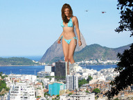giantess collage city swimsuit water helicopter brunette wonderslug mountains kelly_brook wading