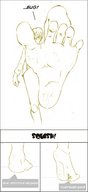 drawing giantess crush monochrome barefoot shrunken_men looking_down cruel between_toes foot_pov under_foot point_of_view bane looking_at_tiny