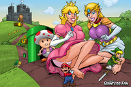 drawing color barefoot mario princess_peach toad nintendo giantessfan koopas link_(the_legend_of_zelda) princess_zelda_(the_legend_of_zelda)