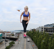 giantess collage blonde buildings helicopter wonderslug walking shrunken_people streets sneakers sky running_away gemma_atkinson crushed_car