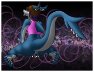 drawing feet furry dragoness anthro color butt claws butt_crush domination paws sitting reptile underneath pinned