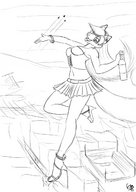 drawing furry destruction skirt bottle corset yellow07