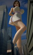 giantess city low_angle skyscrapers sky between_buildings darkangle989 tiny_mk digital_render