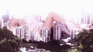 collage city mega destruction lying_down unknown_artist skyscrapers smoke gtss