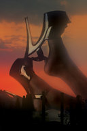 collage high_heels buildings nylons sunset giantess_feet
