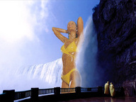 giantess collage swimsuit waterfall shower wonderslug shrunken_people observation mist raincoats