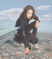 giantess collage landscape mega destruction clothed buildings shoes brunette max wonderslug suit clouds sky clothing jessica_alba aerial_view squatting_down dark_angel x5