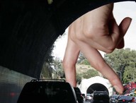 giantess collage finger traffic jr vehicles tunnel vehicle_crush