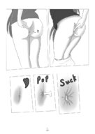 drawing panties monochrome butt anal shrunken_men anal_insertion lucky_star konata panels konata_izumi
