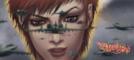 drawing military red_hair jets clouds sky giantess_face cover_page