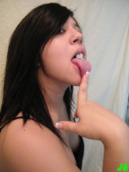 collage vore tongue mouth finger brunette shrunken_men hand manicure