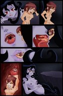 breasts drawing giantess nude vore tongue mouth belly shrunken_woman swallowed inside_view