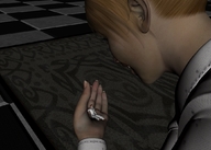 size_difference blonde handheld unknown_artist palm looking_at_tiny digital_render