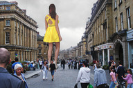 giantess collage high_heels buildings wonderslug village walking shrunken_people foot_print streets behind_view amy_childs newcastle_upon_tyne cobblestone
