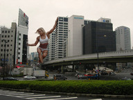 giantess collage city blonde destruction buildings wonderslug muscles streets vehicles