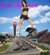 giantess crush collage destruction cleavage helicopter shrunken_people model smoke clouds sky looking_at_viewer ggd crowds race_track jen_morgan