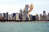 breasts giantess collage city mega blonde swimsuit destruction rampage wonderslug skyscraper boats chicago ana_hickmann waterfront