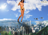 giantess crush collage feet city mega destruction high_heels hand fishnets jets sunglasses skyscrapers ggd