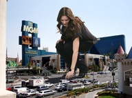 giantess collage city clothed traffic brunette wonderslug hand reaching vehicles clothing las_vegas casino katharine_mcphee mgm