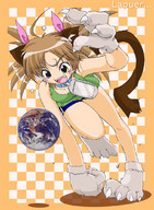 drawing giantess collage earth tail color planet fur cat_girl cosmic_giantess nametag