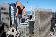 giantess collage city blonde clothed helicopter jeans wonderslug skyscrapers clothing manicure san_francisco between_buildings behind_view