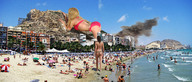 giantess collage blonde destruction beach multiple_giantesses barefoot water buildings helicopter brunette multiple_sizes wonderslug mini_giantess sand people giantesses resort sunbathers beach_goers jorgie_porter sara_yasmina